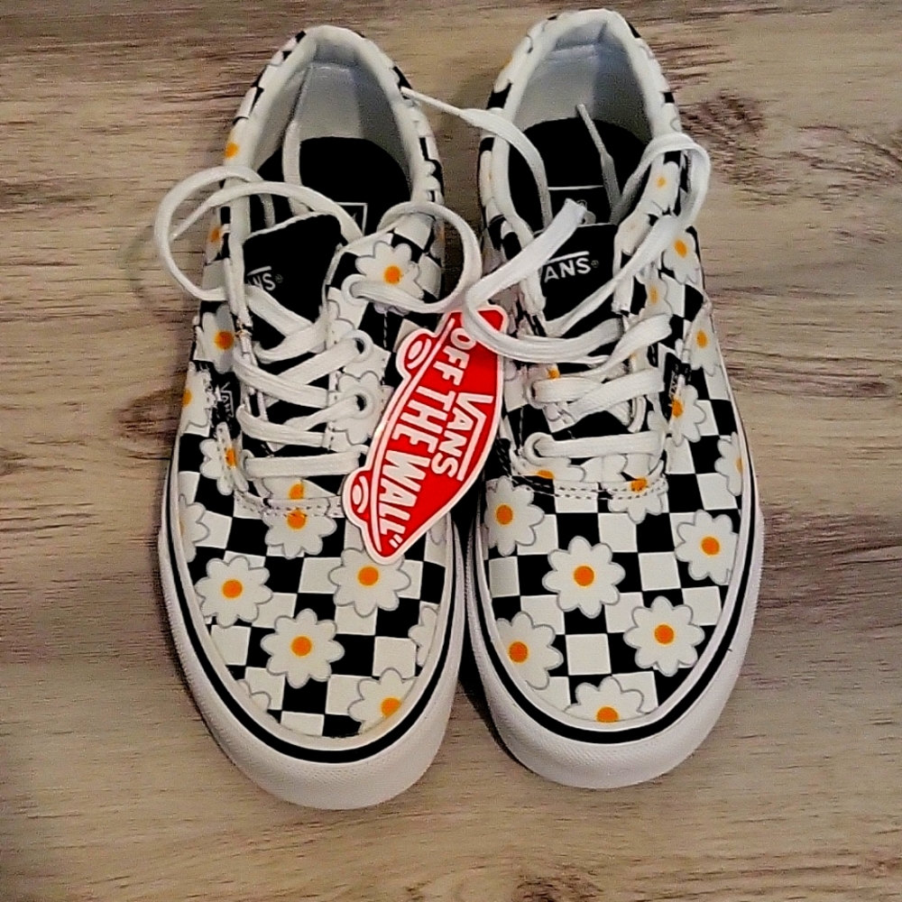 NEW Vans Flower Checkerboard Doheny Sneakers